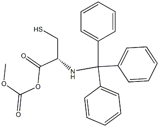 芴甲氧羰基-N-三苯甲基-L-半胱氨酸 结构式
