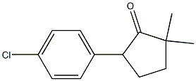 5-(4-氯苯基)-2,2-二甲基环戊酮 结构式