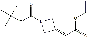 tert-Butyl 3-(2-ethoxy-2-oxoethylidene)azetidine-1-carboxylate 结构式