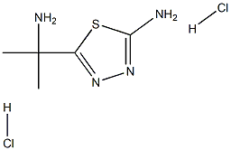 5-(1-Amino-1-methylethyl)-1,3,4-thiadiazol-2-amine dihydrochloride 结构式