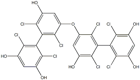 2,2',6,6'-Tetrachloro-3,3'-dihydroxy-5,5'-dihydroxy-biphenyl ether 结构式
