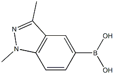 1,3-二甲基-1H-吲唑-5-硼酸 结构式