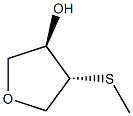 (3R,4R)-4-(Methylthio)tetrahydrofuran-3-ol 结构式