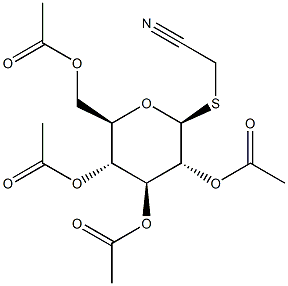 Cyanomethyl 2,3,4,6-tetra-O-acetyl-b-D-thioglucopyranoside 结构式