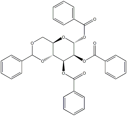 1,2,3-Tri-O-benzoyl-4,6-O-benzylidene-a-D-mannopyranose 结构式