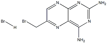 2,4-二氨基-6-溴甲基蝶啶氢溴酸盐 结构式