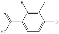 2-氟-3-甲基-4-氯苯甲酸 结构式