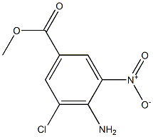 3-硝基-4-氨基-5-氯苯甲酸甲酯 结构式