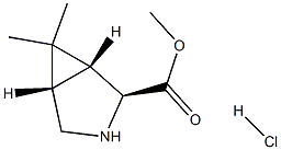 (1R,2S,5S)-6,6-二甲基-3-氮杂双环[3.1.0]己烷-2-甲酸甲酯 盐酸盐 结构式
