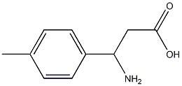 (RS)-3-氨基-3-(4-甲基苯基)丙酸 结构式