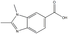 1,2-二甲基-1H-苯并咪唑-6-羧酸 结构式