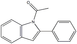 1-乙酰-2-苯基吲哚 结构式