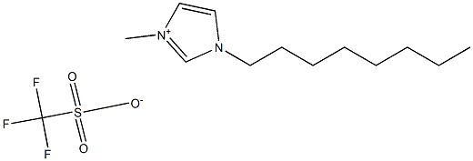 1-辛基-3-甲基咪唑三氟甲磺酸盐 结构式