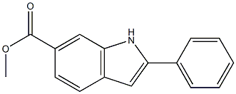 2-苯基吲哚-6-甲酸甲酯 结构式