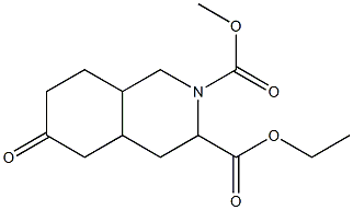 3-乙基 2-甲基 6-氧代八氢异喹啉-2,3(1H)-二羧酸酯 结构式