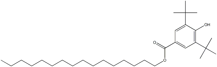 3,5-二叔丁基-4-羟基苯甲酸正十六醇酯 结构式