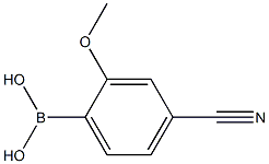 4-氰基-2-甲氧基苯基硼酸 结构式