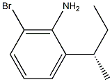 S-2-仲丁基-6-溴苯胺 结构式