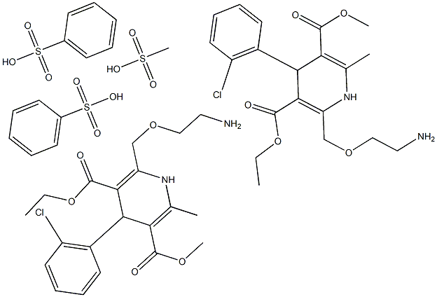 苯磺酸氨氯地平 氨氯地平碱 结构式