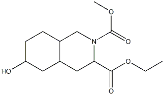 3-乙基 2-甲基 6-羟基八氢异喹啉-2,3(1H)-二羧酸酯 结构式