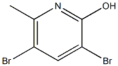 2-羟基-3,5-二溴-6-甲基吡啶 结构式