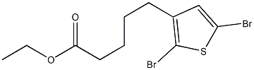 2,5-二溴噻吩-3-戊酸乙酯 结构式