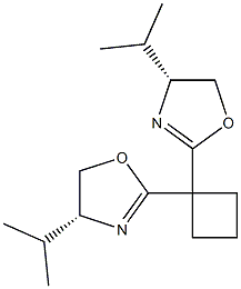 (4R,4'R)-2,2'-环丁亚基双[4,5-二氢-4-异丙基噁唑] 结构式