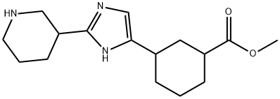 methyl 3-(2-(piperidin-3-yl)-1H-imidazol-4-yl)cyclohexanecarboxylate 结构式