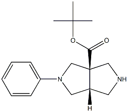 (3AR,6AR)-2-苯基六氢吡咯并[3,4-C]吡咯-3A(1H)-羧酸叔丁酯 结构式