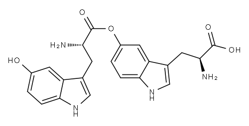 5-HYDROXY-L-TRYPTOPHAN 5-羟基-L-色氨酸 标准品 结构式