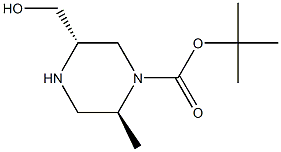 tert-butyl (2S,5S)-5-(hydroxymethyl)-2-methylpiperazine-1-carboxylate 结构式