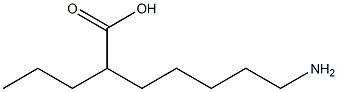 7-氨基-2-丙基庚酸 结构式