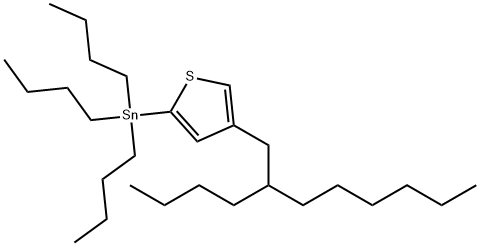 (4-(2-丁基辛基)噻吩-2-基)三丁基锡烷 结构式