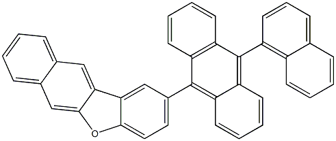 2-(10-(萘基-1-基)蒽-9-基)萘[2,3-B]苯并呋喃 结构式