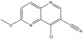 4-Chloro-6-methoxy-[1,5]naphthyridine-3-carbonitrile 结构式