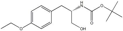 tert-butyl (S)-(1-(4-ethoxyphenyl)-3-hydroxypropan-2-yl)carbamate 结构式