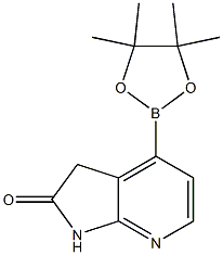 4-(4,4,5,5-四甲基-1,3,2-二氧杂硼烷-2-基)-1,3-二氢-2H-吡咯并[2,3-B]吡啶-2-酮 结构式