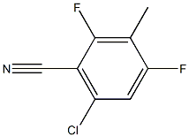 6-Chloro-2,4-difluoro-3-methylbenzonitrile 结构式