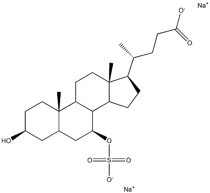 7-Sulfo-ursodeoxycholic Acid Disodium Salt 结构式