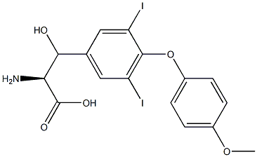 3-[3,5-Diiodo-4-(p-methoxyphenoxy)phenyl]-serine 结构式