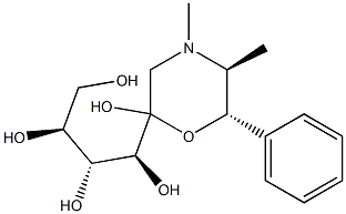 (1S,2R,3S)-1-((5S,6S)-2-Hydroxy-4,5-dimethyl-6-phenylmorpholin-2-yl)butane-1,2,3,4-tetraol 结构式