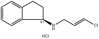 trans-N-(3-Chloroallyl)-1-(R)-aminoindan Hydrochloride 结构式