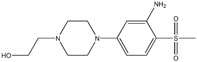 2-(4-(3-Amino-4-(methylsulfonyl)phenyl)piperazin-1-yl)ethanol 结构式