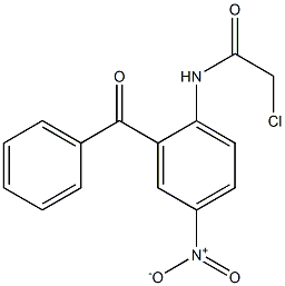 2-(2-氯乙酰胺基)-5-硝基二苯甲酮 结构式