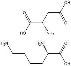 L-赖氨酸-L-天冬酸盐 结构式