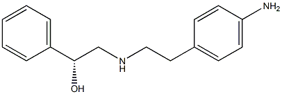 (R)-[[[2-(4-氨基苯基)乙基]氨基]甲基]-苯甲醇 结构式