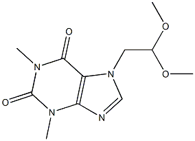 7-(2,2-二甲氧基乙基)茶碱 结构式