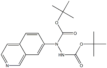 di-tert-butyl 1-(isoquinolin-7-yl)hydrazine-1,2-dicarboxylate 结构式