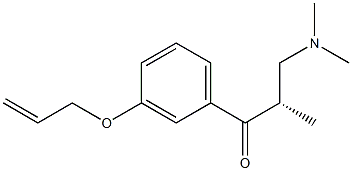 (2S)-1-(3-烯丙氧基苯基)-2-甲基-3-(二甲氨基)-1-丙酮 结构式