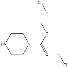 1-哌嗪甲酸甲酯二盐酸盐 结构式